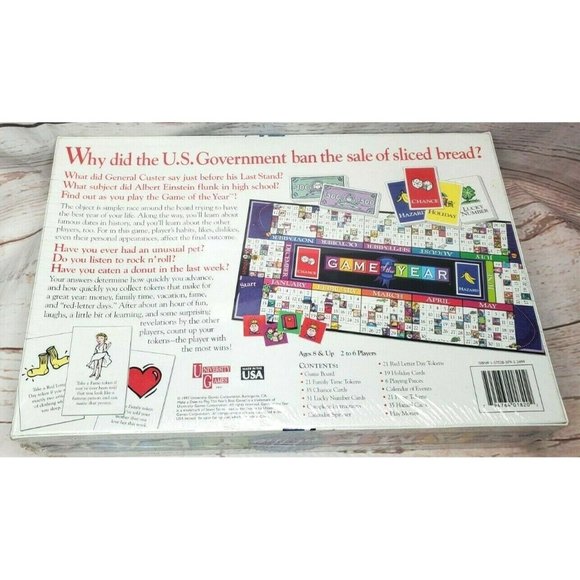 University Games 1997 Game of the Year Fun Family Board Game - NEW/ SEALED - Picture 2 of 9